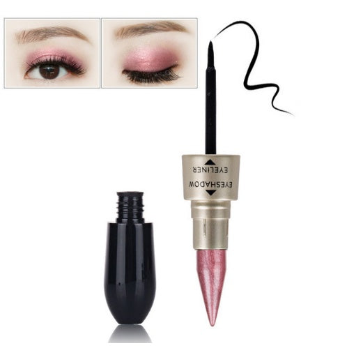 Double head six color eyeshadow black eyeliner Double head six color eyeshadow black eyeliner